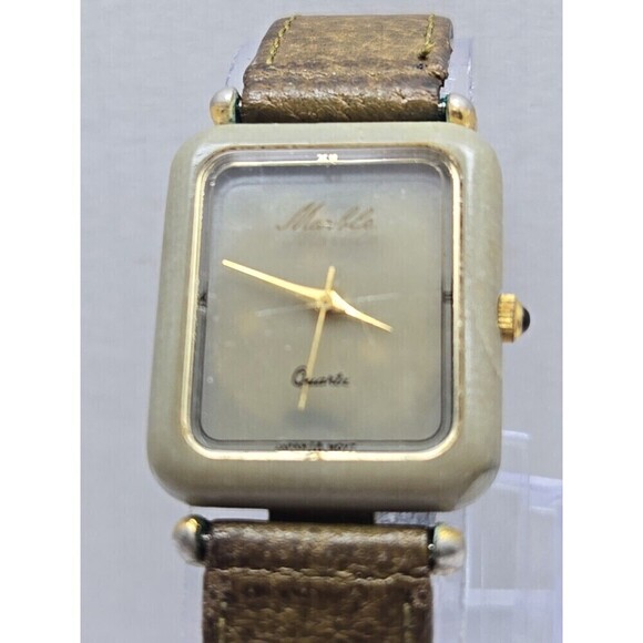 Vintage Marble Quartz Watch Womens Tank Unique Minimalist Stone New Battery main image 6